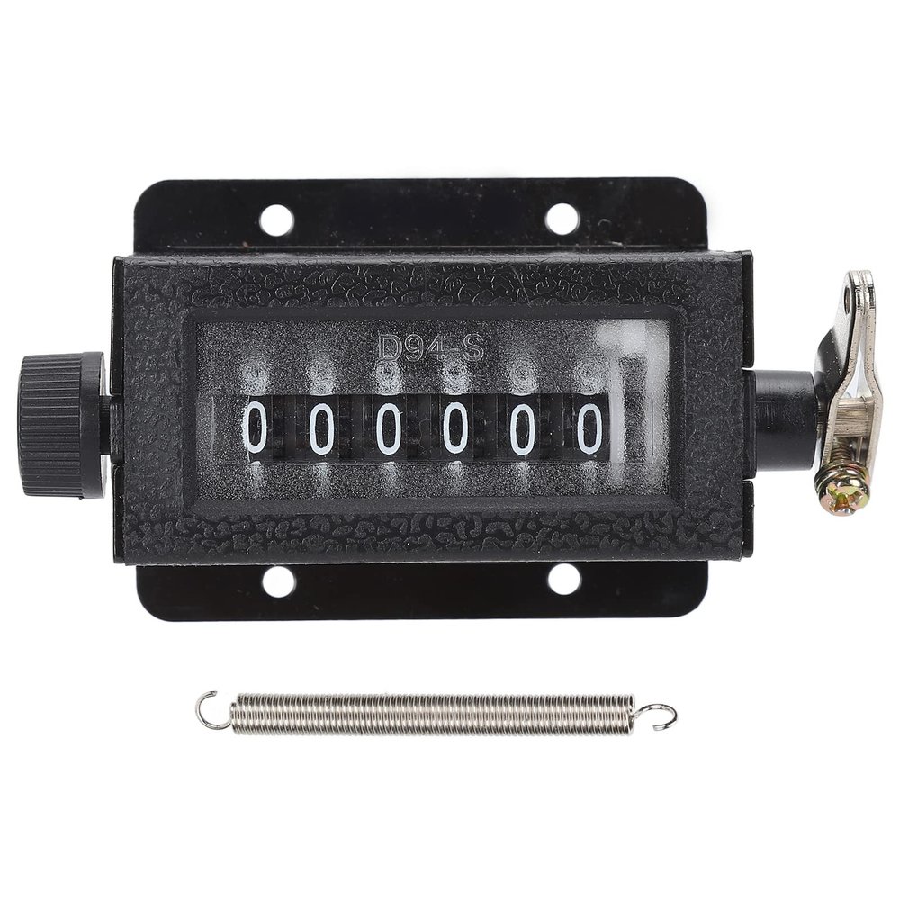 6 Digit Mechanical Counter, Hand Pull Stroke Tally Counter, Hand Pulling Counter with Spring for Coaching, Knitting