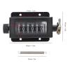 6 Digit Mechanical Counter, Hand Pull Stroke Tally Counter, Hand Pulling Counter with Spring for Coaching, Knitting view 3