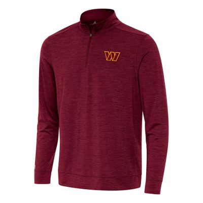 Antigua Men's Burgundy Washington Commanders Bright Quarter-Zip Top