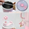1ze1ziyo 9PCS Cup Accessories Set for Stanley Cup 30oz 40oz Tumbler - Including Water Bottle Handle Strap,Straw Cover Cap,Spill Proof Stoppers,Boot,Initials Letter Charm,Sticker,Flower,Letter P,Pink view 4