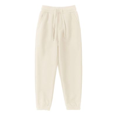 Girls Boys Sweatpants Fleece Athletic Workout Pants Toddler Cargo Pants Joggers with Drawstring (Beige, 7-9 Years)