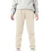Girls Boys Sweatpants Fleece Athletic Workout Pants Toddler Cargo Pants Joggers with Drawstring (Beige, 7-9 Years) view 4