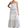 Akklian Womens Fashion Summer Dresses for Women 2024 Sleeveless Smokced Ruffle Floral Print Maxi Dress Spaghetti Strap Sunflower Boho Dress view 1