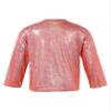 Hularka Kids Girls Boys Shiny Metallic Long Sleeve Jazz Hip Hop Dance Crop Top Gymnastic Sports Shirt for Performance Party Red 17-18 Years view 2