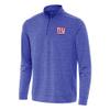 Antigua Men's Heather Royal New York Giants Bright Quarter-Zip Top view 1