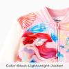 Disney Princess Toddler Girl Jacket Ariel Letterman Varsity Bomber Jacket, Trendy Tie-dye Print Lightweight Zip Up Jacket, Sweatshirt 5-6 Years view 4