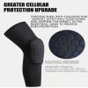 WenGTQ Knee Compression Sleeves, Pair of Leg Sleeves for Basketball, Volleyball, Weightlifting (2 Black, Small) view 4