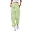 JOFOW Baggy Cinch Bottom Sweatpants for Women Joggers Sweatpants Women Baggy High Waisted Drawstring Gym Workout (E-Mint Green,XX-Large) view 1