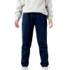 Girls Boys Sweatpants Fleece Athletic Workout Pants Toddler Cargo Pants Joggers with Drawstring (Blue, 6-7 Years) view 4