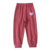 Baby Boy's Pull on Jogger Toddler Sweatpants Cotton Kids Cute Cartoon Elastic Waist Sports Pants Unisex (Red, 4-5 Years) view 1