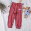 Baby Boy's Pull on Jogger Toddler Sweatpants Cotton Kids Cute Cartoon Elastic Waist Sports Pants Unisex (Red, 4-5 Years) view 3