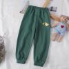 Baby Boy's Pull on Jogger Toddler Sweatpants Cotton Kids Cute Cartoon Elastic Waist Sports Pants (Green, 3-4 Years) view 3