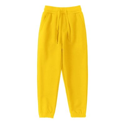 Girls Boys Sweatpants Fleece Athletic Workout Pants Toddler Cargo Pants Joggers with Drawstring (Yellow, 9-11 Years)