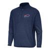 Antigua Men's Heather Navy Buffalo Bills Certain Tri-Blend Quarter-Zip Top view 1