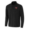Antigua Men's Heather Black Tampa Bay Buccaneers Bright Quarter-Zip Top view 1