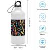 Skateboard Pattern Insulated Water Bottle for Sport Leak-Proof Travel Mug with Carabiner view 2