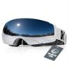 Innerking Magnetic Ski Goggles, Interchangeable Lens Snow Goggles SGS Approved, OTG Anti Fog Snowboarding Goggles for Women Men Adult Youth - Grey Frame Silver 10% view 1