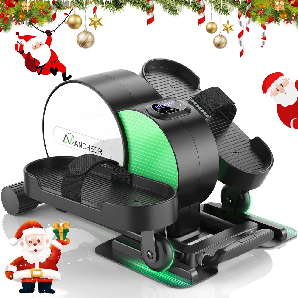 ANCHEER Under Desk Elliptical,Exercise Machine Under Desk for Home,Electric Seated Pedal Exerciser Display Monitor,Ellipse Leg Exerciser as Seen on TV,While Sitting for Seniors with Remote Control