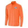 Antigua Men's Heather Orange Miami Dolphins Bright Quarter-Zip Top view 1