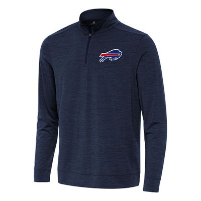 Antigua Men's Heather Navy Buffalo Bills Bright Quarter-Zip Top