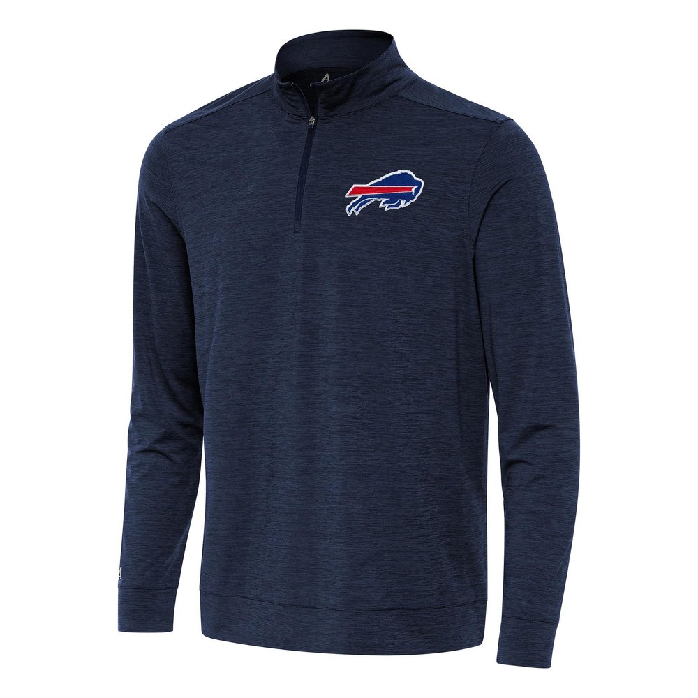 Antigua Men's Heather Navy Buffalo Bills Bright Quarter-Zip Top