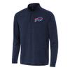 Antigua Men's Heather Navy Buffalo Bills Bright Quarter-Zip Top view 1