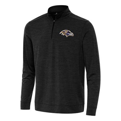 Antigua Men's Heather Black Baltimore Ravens Bright Quarter-Zip Top
