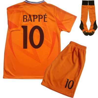 ORGBRAIN 2024/2025 Away #10 New Football Soccer Kids Jersey Shorts Socks Set Youth Sizes (Orange, 30)