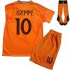ORGBRAIN 2024/2025 Away #10 New Football Soccer Kids Jersey Shorts Socks Set Youth Sizes (Orange, 30) view 1