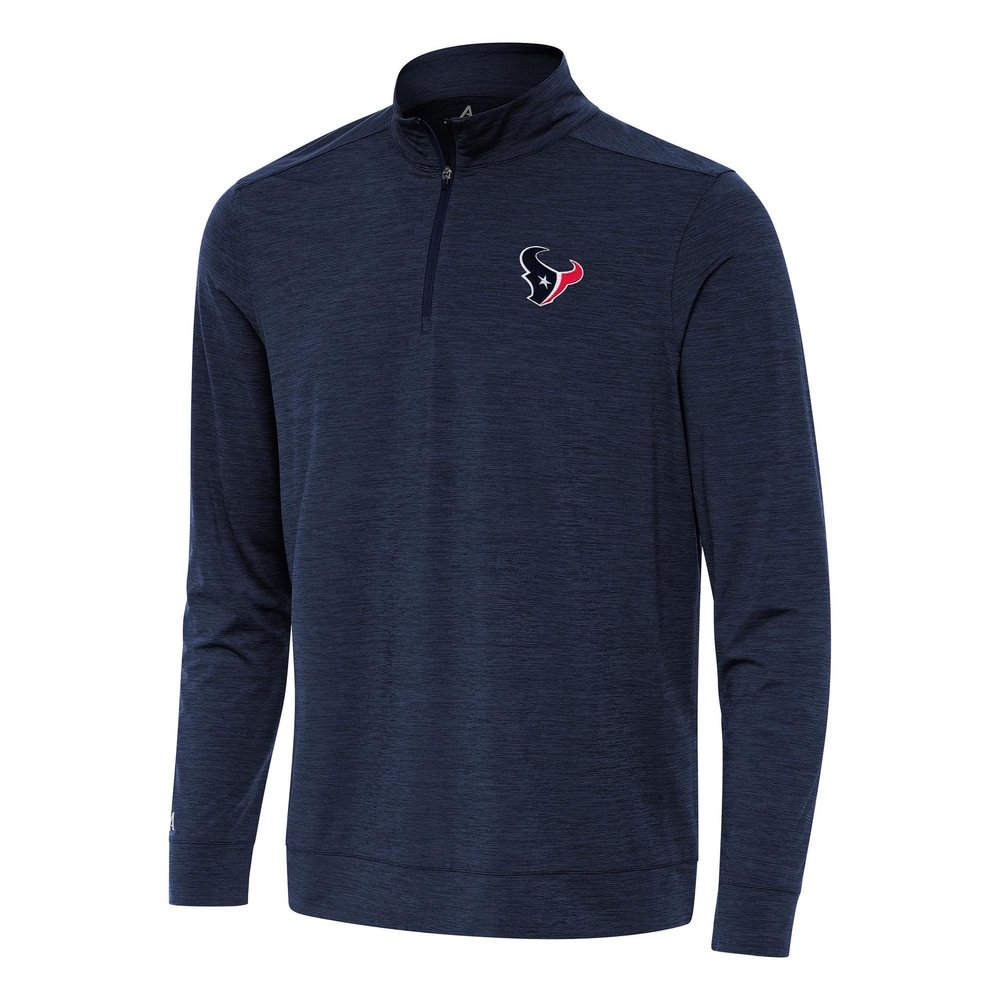 Antigua Men's Heather Navy Houston Texans Bright Quarter-Zip Top
