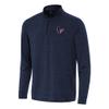 Antigua Men's Heather Navy Houston Texans Bright Quarter-Zip Top view 1