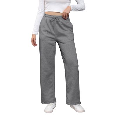 Baggy Wide Leg Sweatpants for Women High Waist Fleece Joggers with Pockets Casual Comfy Track Pants 2024 Loose Fit Lounge Pants Baggy Athletic Pants Drawstring Pants Y2k Sweatpants for Teen Girls