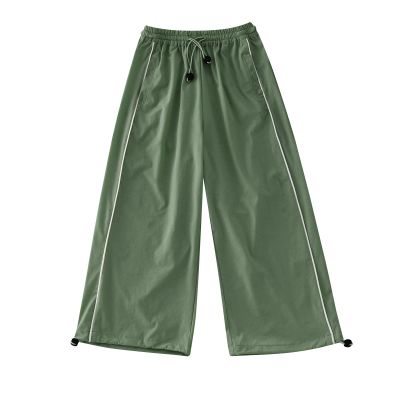Cargo Pants for Girls Boys Sweatpants Toddler Kids Parachute Pants Baggy Jogger for Little Girls Wide (Green, 6-7 Years)