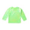 Hularka Kids Girls Boys Shiny Metallic Long Sleeve Jazz Hip Hop Dance Crop Top Gymnastic Sports Shirt for Performance Party Green 9-11 Years view 3