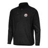 Antigua Men's Heather Black Pittsburgh Steelers Certain Tri-Blend Quarter-Zip Top view 1