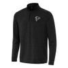Antigua Men's Heather Black Atlanta Falcons Bright Quarter-Zip Top view 1