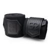 PR Personal Record Elbow Wraps for Weightlifting - Heavy Duty Construction, 25% More Elasticity, Reinforced Stitching, Extra Wide Fastener, Easy to Adjust, All Black view 4