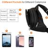 Large Fanny Pack for Women Men - Syican Waist bag with 3-Zipper Pockets, Gifts for Enjoy Sports Traveling Workout Casual Hands-Free crossbody bags Fits MAX 7.9'' iPad & 6.6'' Phone view 3