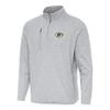 Antigua Men's Heather Gray Green Bay Packers Certain Tri-Blend Quarter-Zip Top view 1