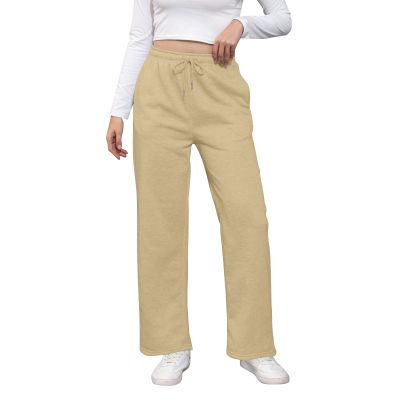 Oversized Wide Leg Sweatpants for Women High Waist Fleece Joggers with Pockets Casual Comfy Track Pants 2024 Loose Fit Lounge Pants Baggy Athletic Pants Drawstring Pants Y2k Sweatpants