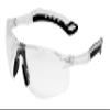 Calabria Replays Clear Crystal Black Sport Safety Glasses for Pickleball Eye Protection for Women Pickleball Glasses for Men