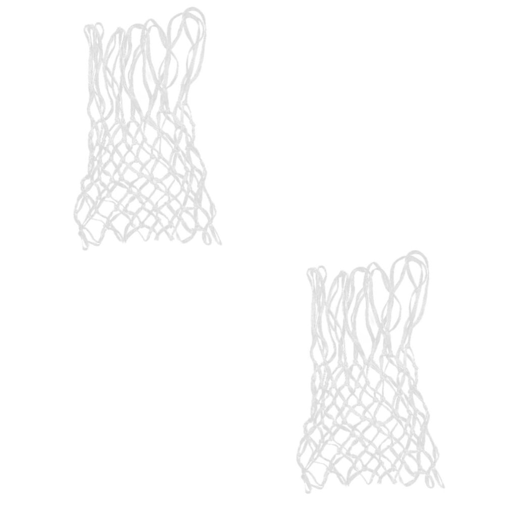 BELLIFFY 2pcs Basketball Net Nylon Braided for Basketball Rim Weatherproof Easy Install