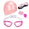 Hurdilen Swim Goggles Swimming Goggles No Leaking with Nose Clip, Earplugs, Swim Cap and Case for Men Women view 1
