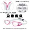 Hurdilen Swim Goggles Swimming Goggles No Leaking with Nose Clip, Earplugs, Swim Cap and Case for Men Women view 2