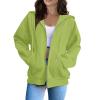 ODEUIAOD Oversized Hoodies For Women Zip Up Hoodies Womens 2025 Long Sleeve Oversized Sweatshirts for Women Y2K Jacket with Pockets Fall Fashion Clothes Greens 3X-Large view 1