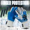 StrikoreX Wild Hawk Professional Goalie Gloves (Sizes 7-10) Pro Fingersaves & 4+3mm Contact Grip | High Performance Pro-Level Goalkeeper Gloves | Based in The USA (Cyan, 9) view 2