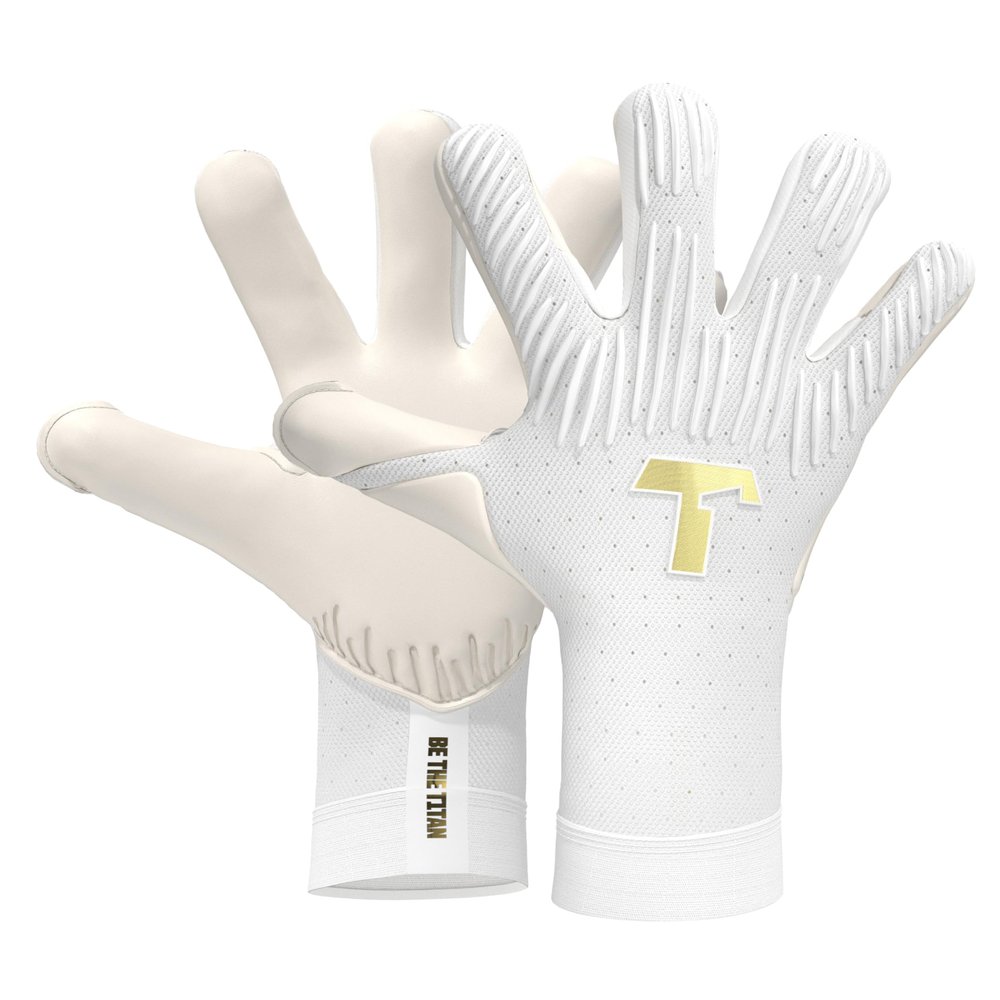 T1TAN Rebel 2.0 White-Out - Soccer Gloves Football - Goalie Gloves for Goalkeeper - Adults and Youth - Size 6