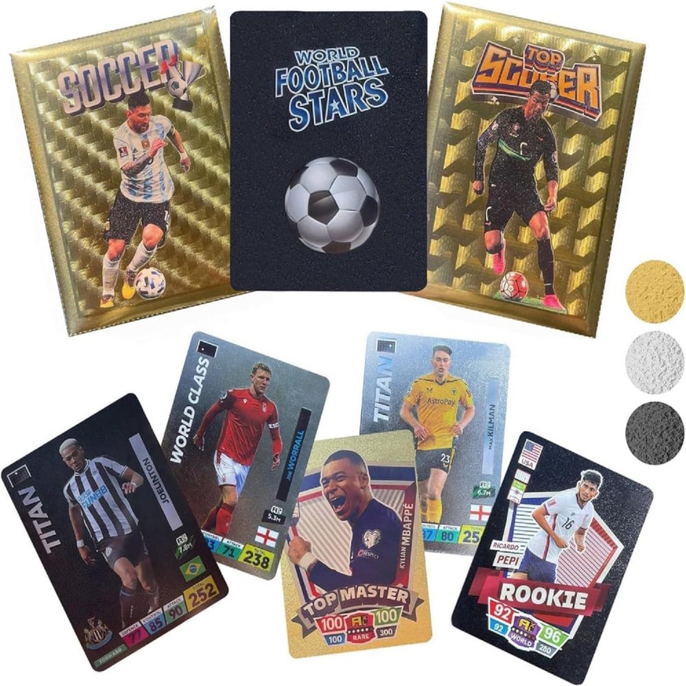 2026-27 Soccer Cards - 33 Unique Greatest Soccer Players Fun - Each Pack Contains Different Soccer Card to Create Unforgettable Moments for Friends, Siblings & Football Fans - Pack of 3