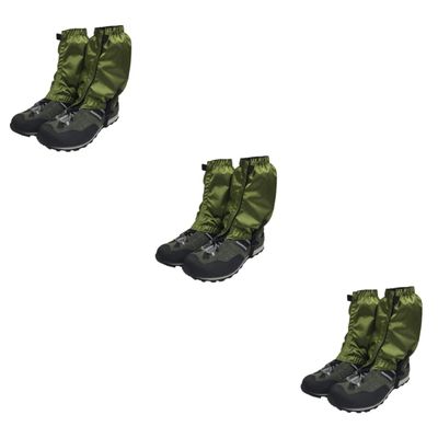 Happyyami 3pairs Gaiters for Outdoor Hiking Breathable Ankle Gaiters Walking Snow Shoe Covers Elastic Band Windproof for Men
