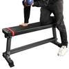 Fitness Maniac Flat Weight Bench with Built-in Dumbbell Rack Workout Bench Strength Training Bench Press for Home Gym Black Color Series (Black) view 1